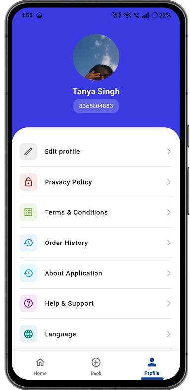 TaskFlow app secondary screen